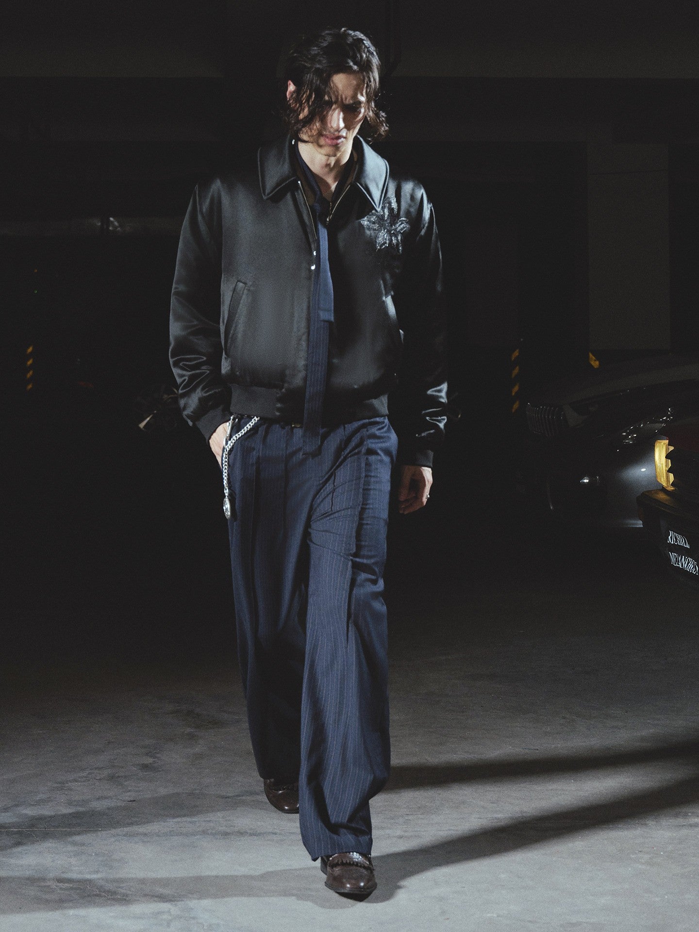 DISPLACED LOOPS STRIPE TROUSER