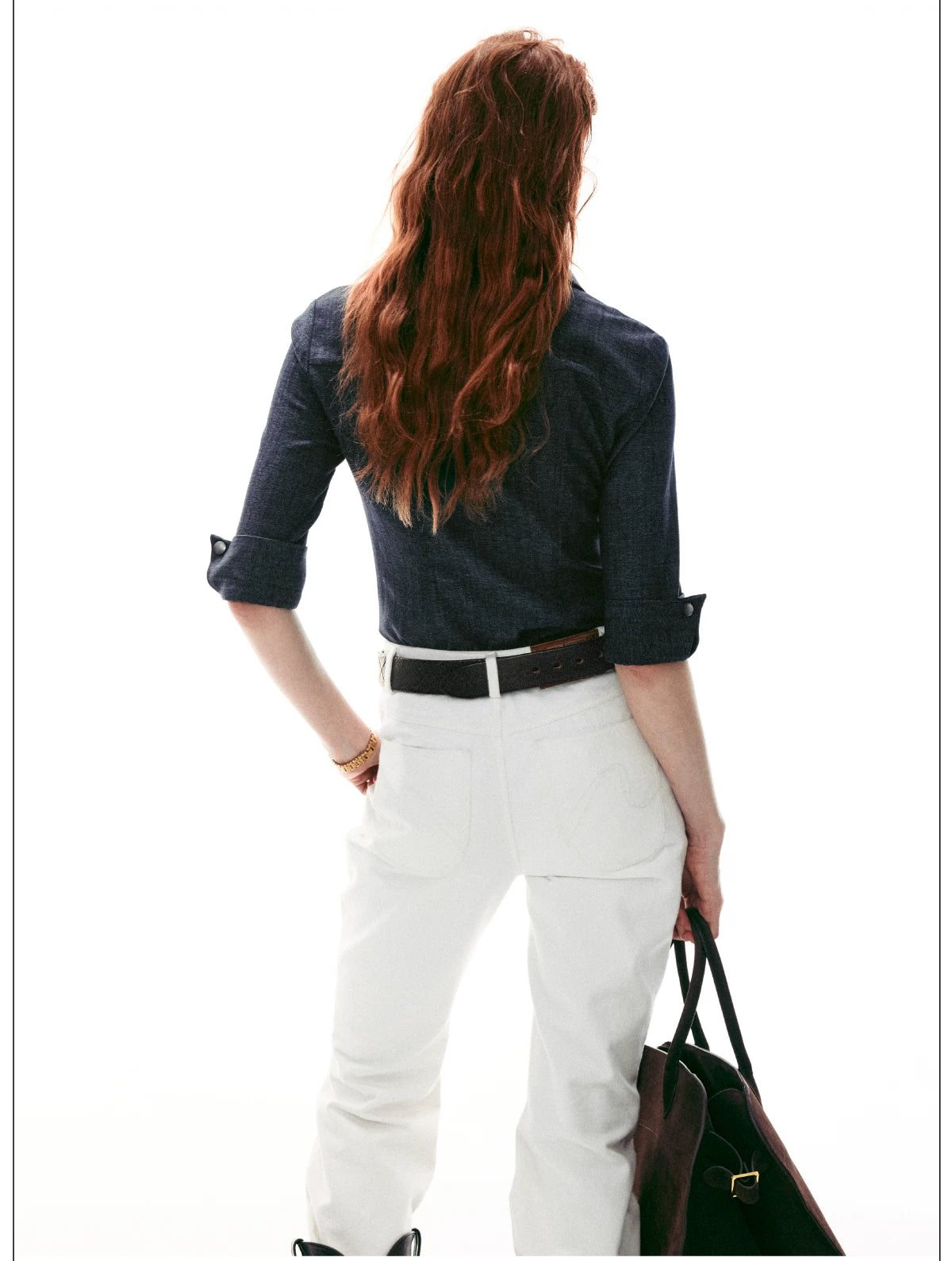 Italian Vintage Slim-Fit Waist-Cinching Safari Shirt