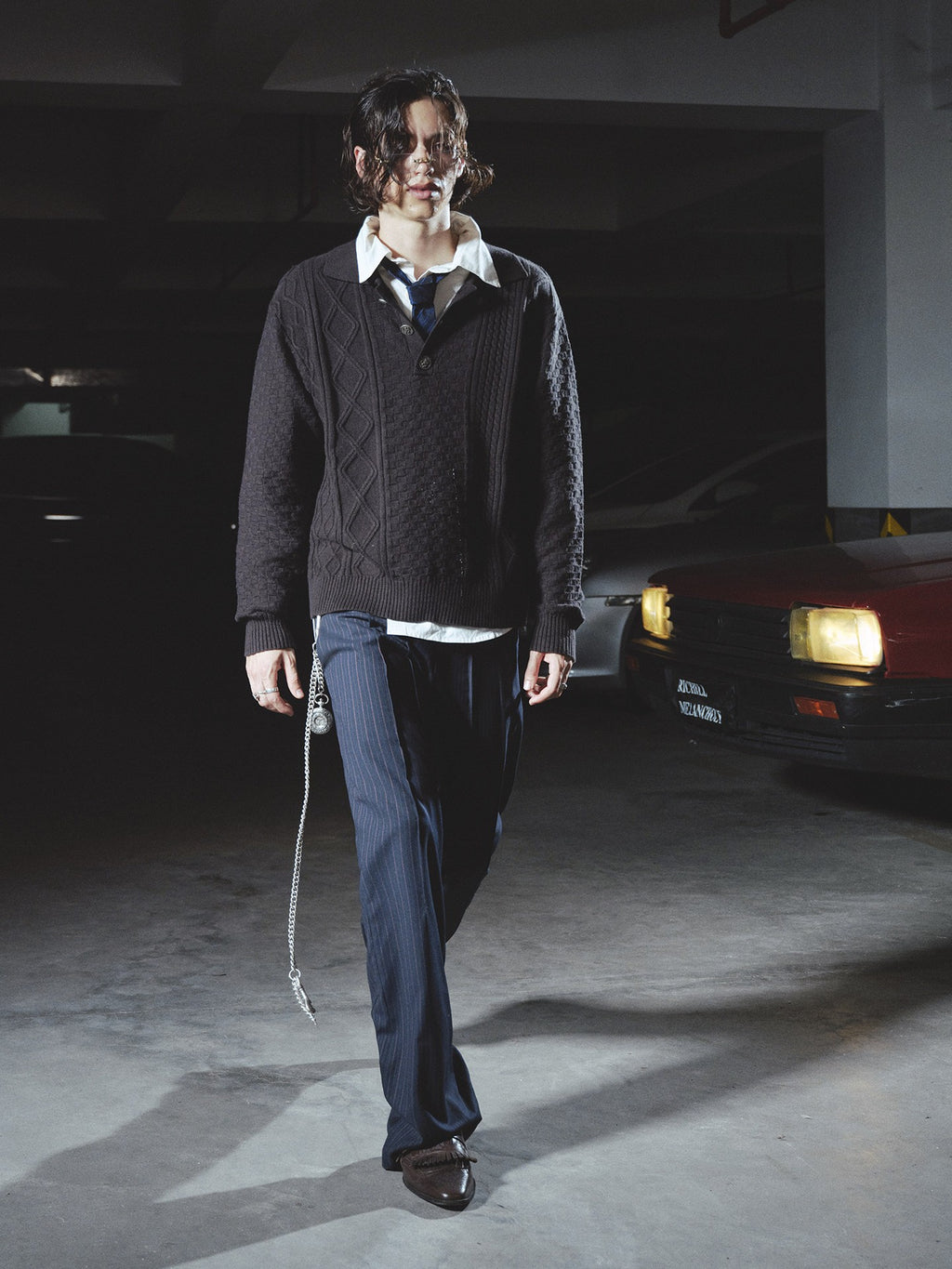 DISPLACED LOOPS STRIPE TROUSER