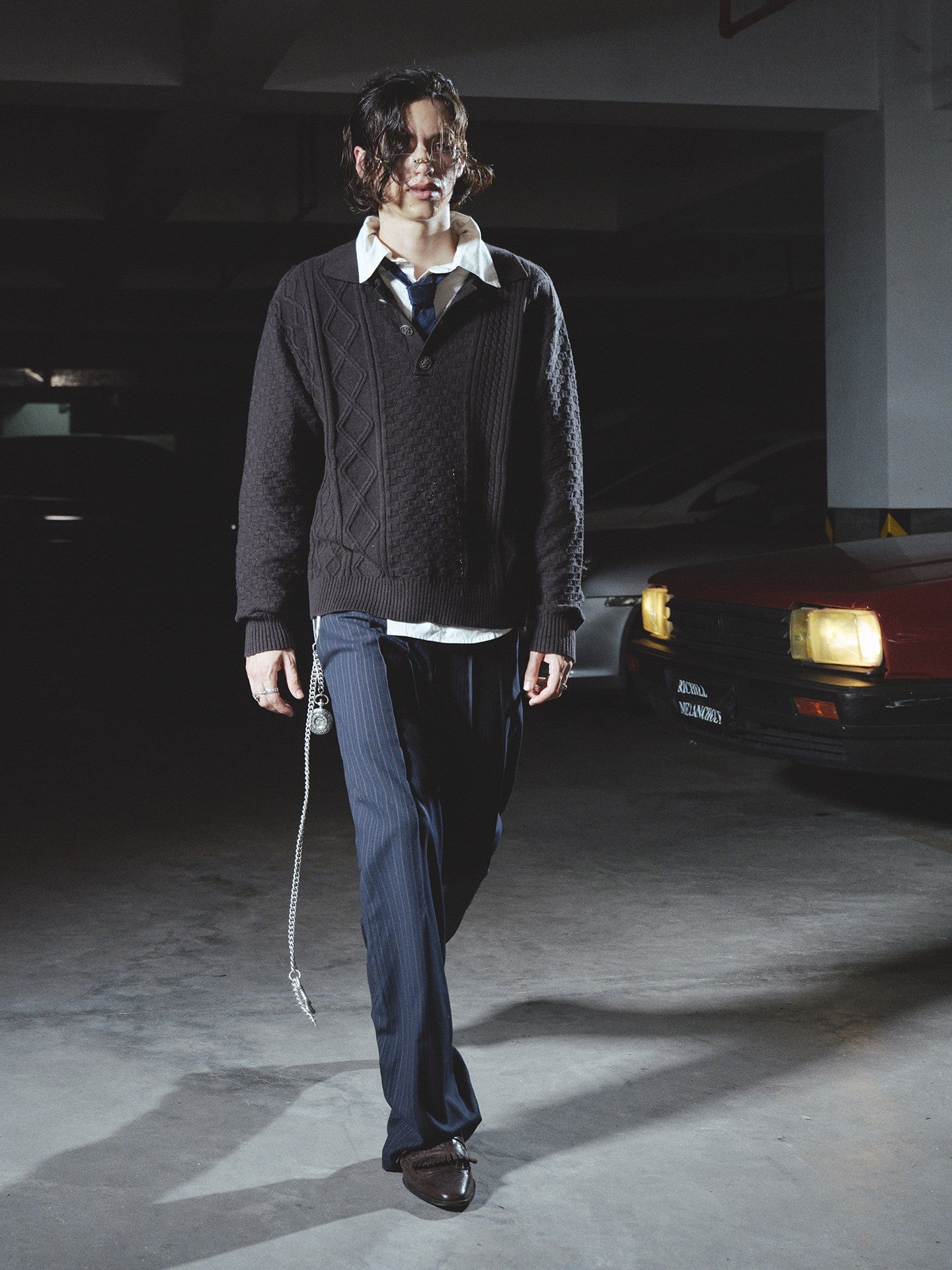 DISPLACED LOOPS STRIPE TROUSER