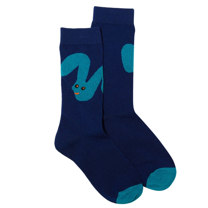 Multi-Color Geometric Animal Socks – Casual, Comfortable & Fun Crew Socks