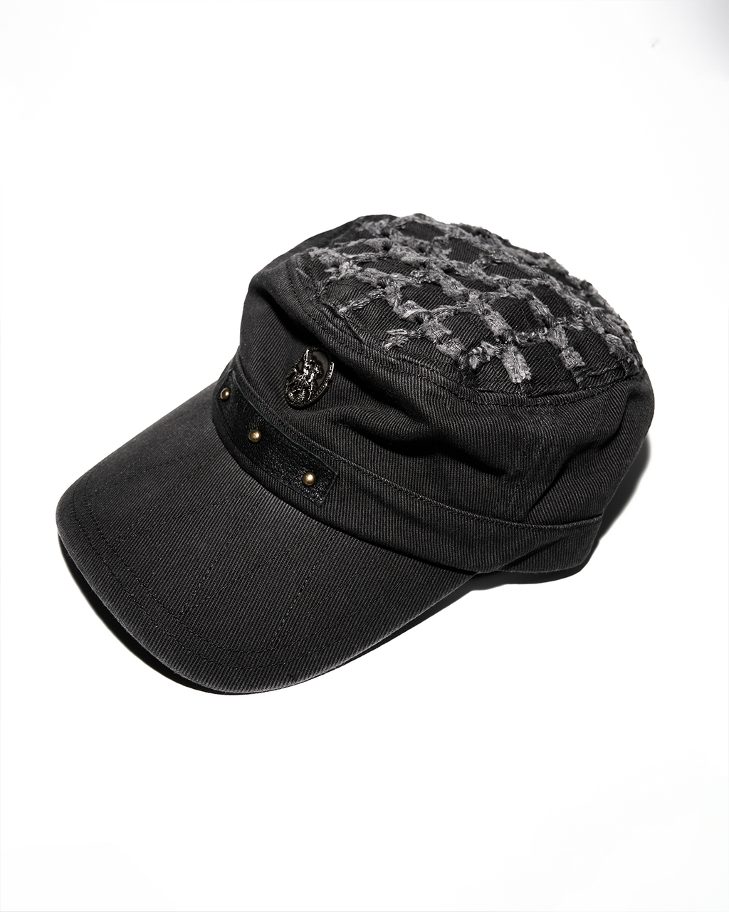 Coin-Emblem Distressed Military Cap