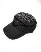 Coin-Emblem Distressed Military Cap