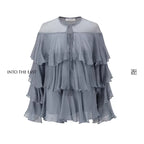 Mulberry Silk Tiered Blouse