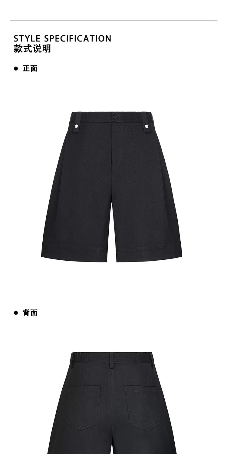 French-Inspired Loose Draped Summer Shorts