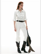 Italian Vintage Slim-Fit Waist-Cinching Safari Shirt