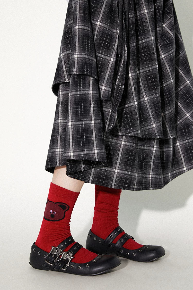 Multi-Color Geometric Animal Socks – Casual, Comfortable & Fun Crew Socks