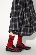Multi-Color Geometric Animal Socks – Casual, Comfortable & Fun Crew Socks