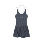 Loose Casual Color-Block Dress and Leggings Set