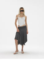 Asymmetric Lace Strap Halter Cami Top