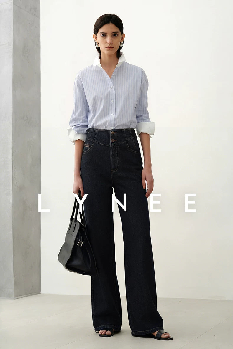 High-Waisted Wide-Leg Jeans
