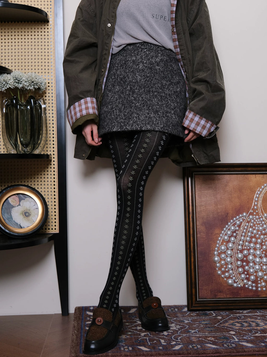 Vintage Winter Thermal Tights