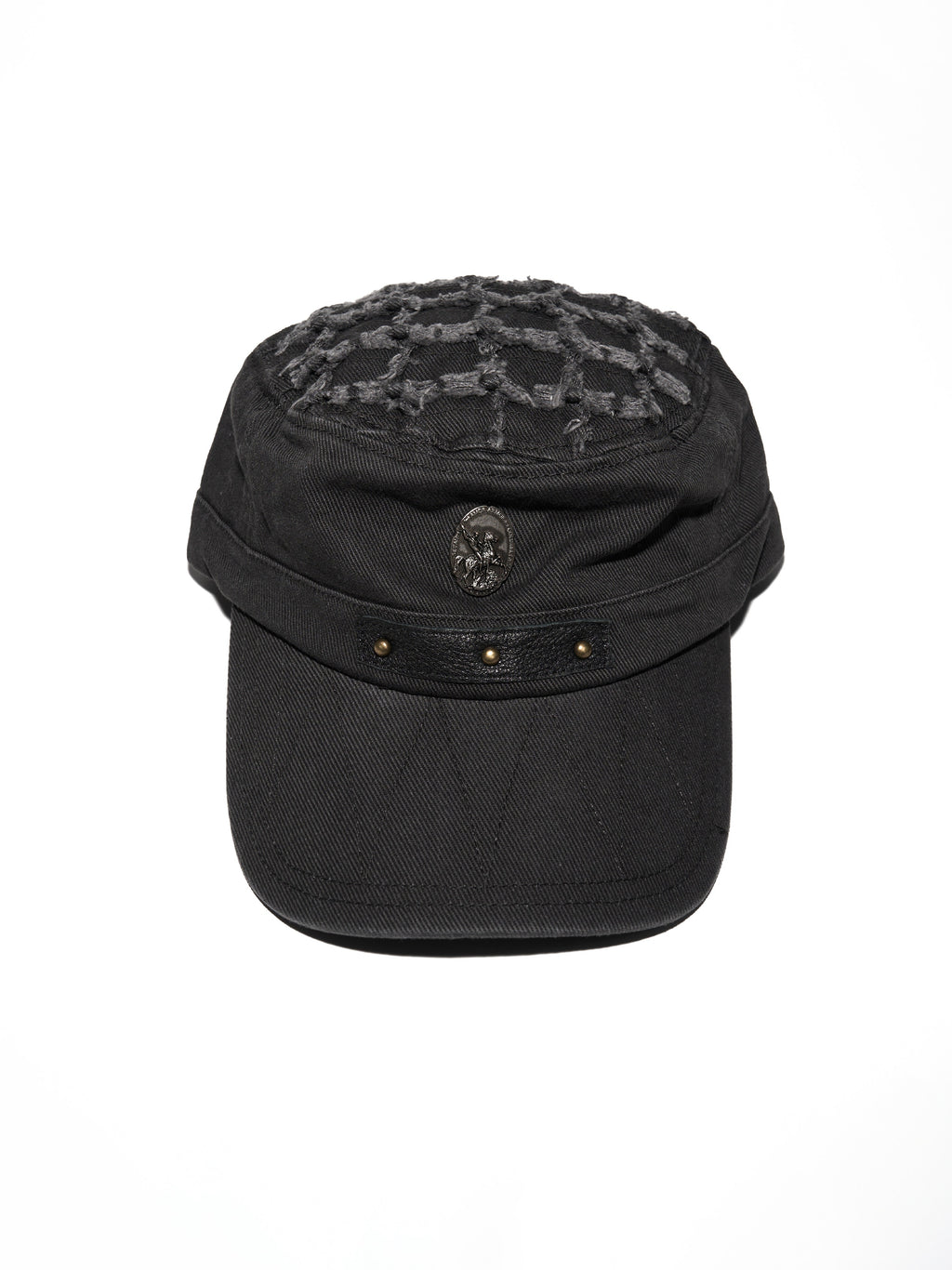 Coin-Emblem Distressed Military Cap
