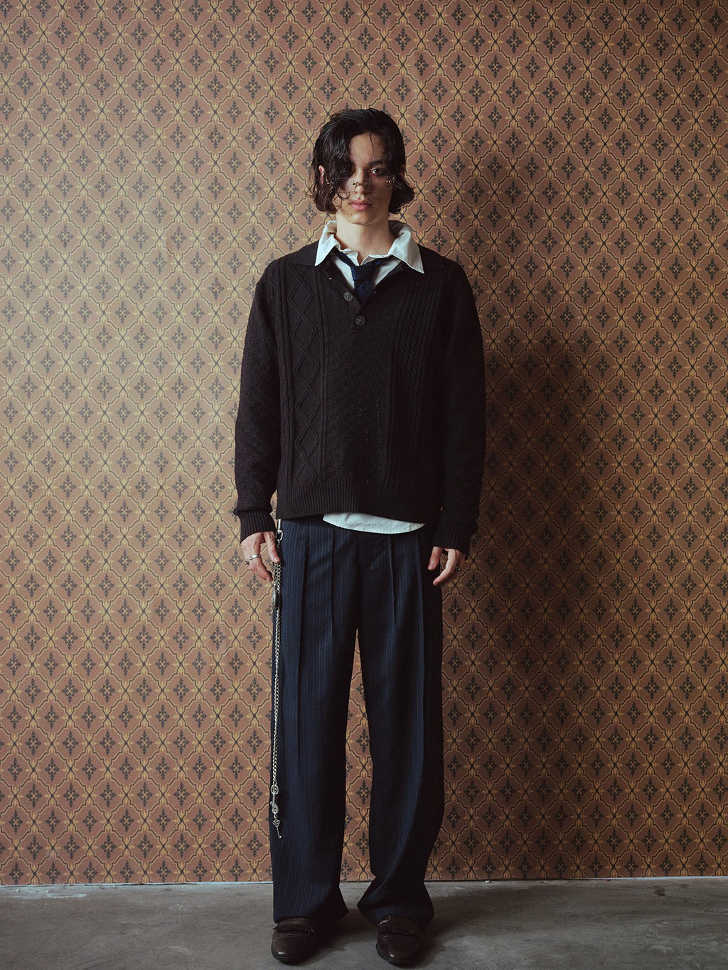 DISPLACED LOOPS STRIPE TROUSER