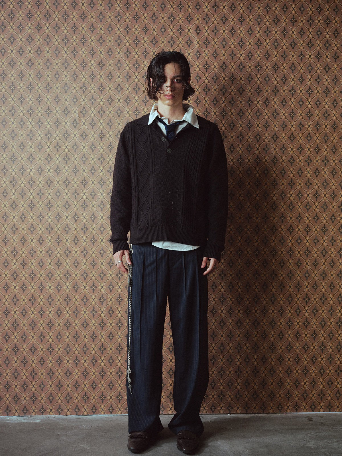 DISPLACED LOOPS STRIPE TROUSER