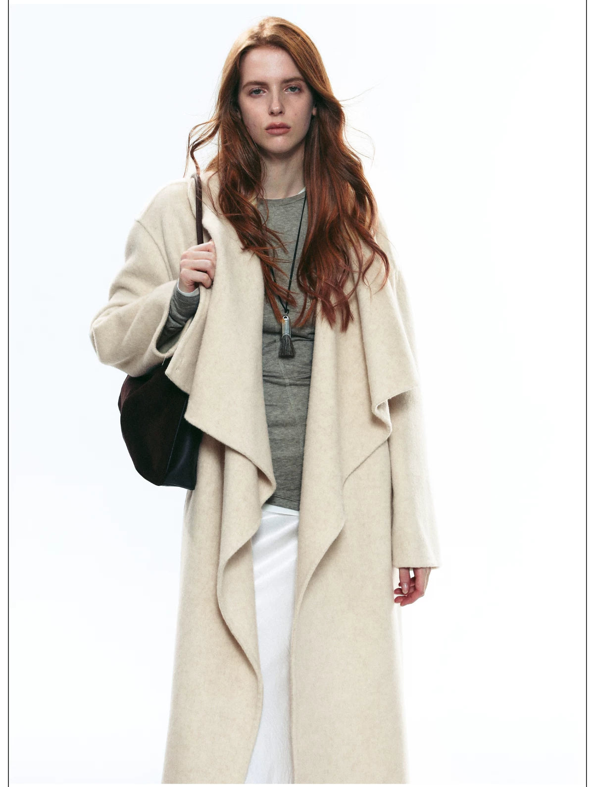 Premium Winter Stand-Collar Long Wool Coat