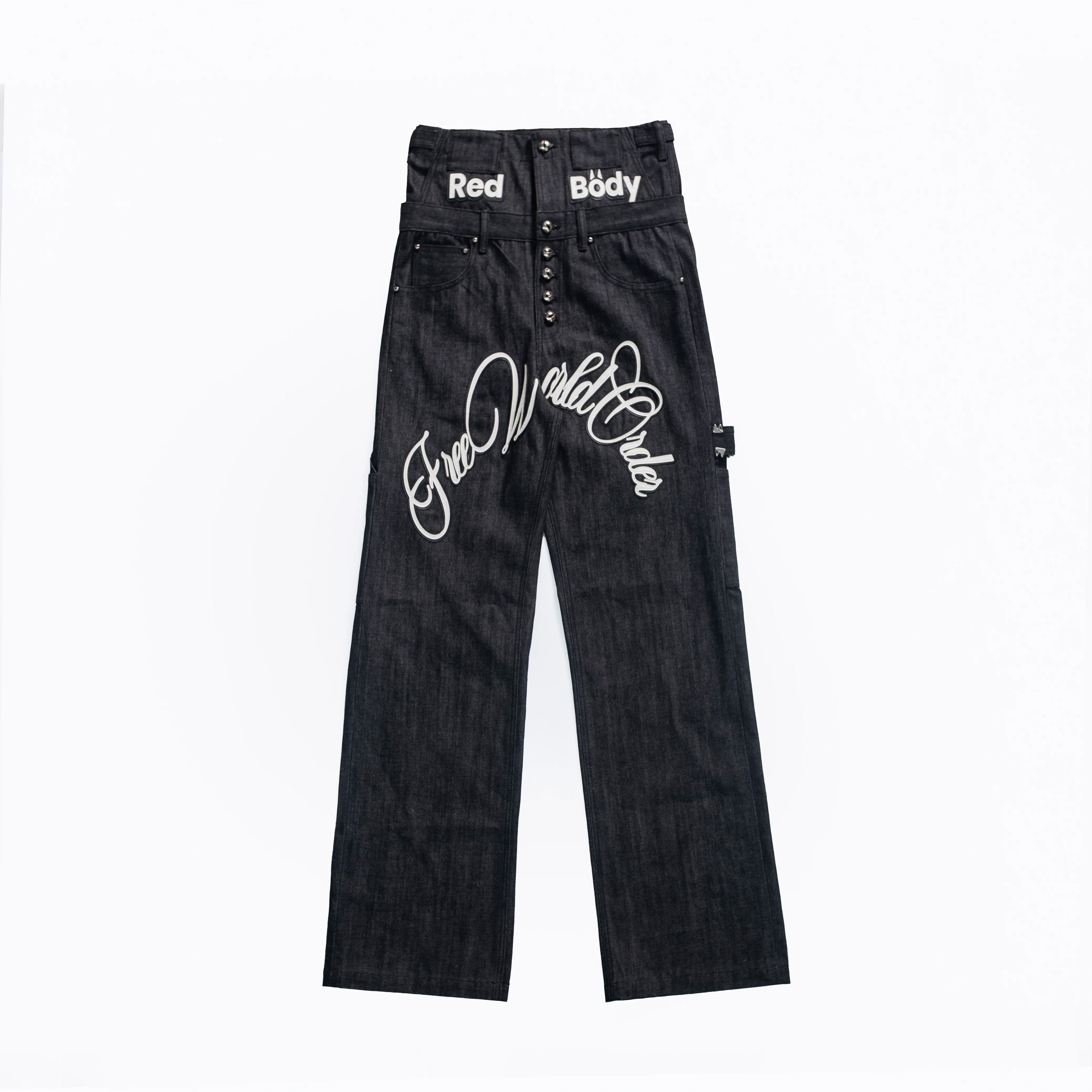 FVVO PunkFreeGuys Patch & Stud Pants Main image