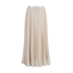 Elegant Chiffon Pleated A-Line Maxi Skirt