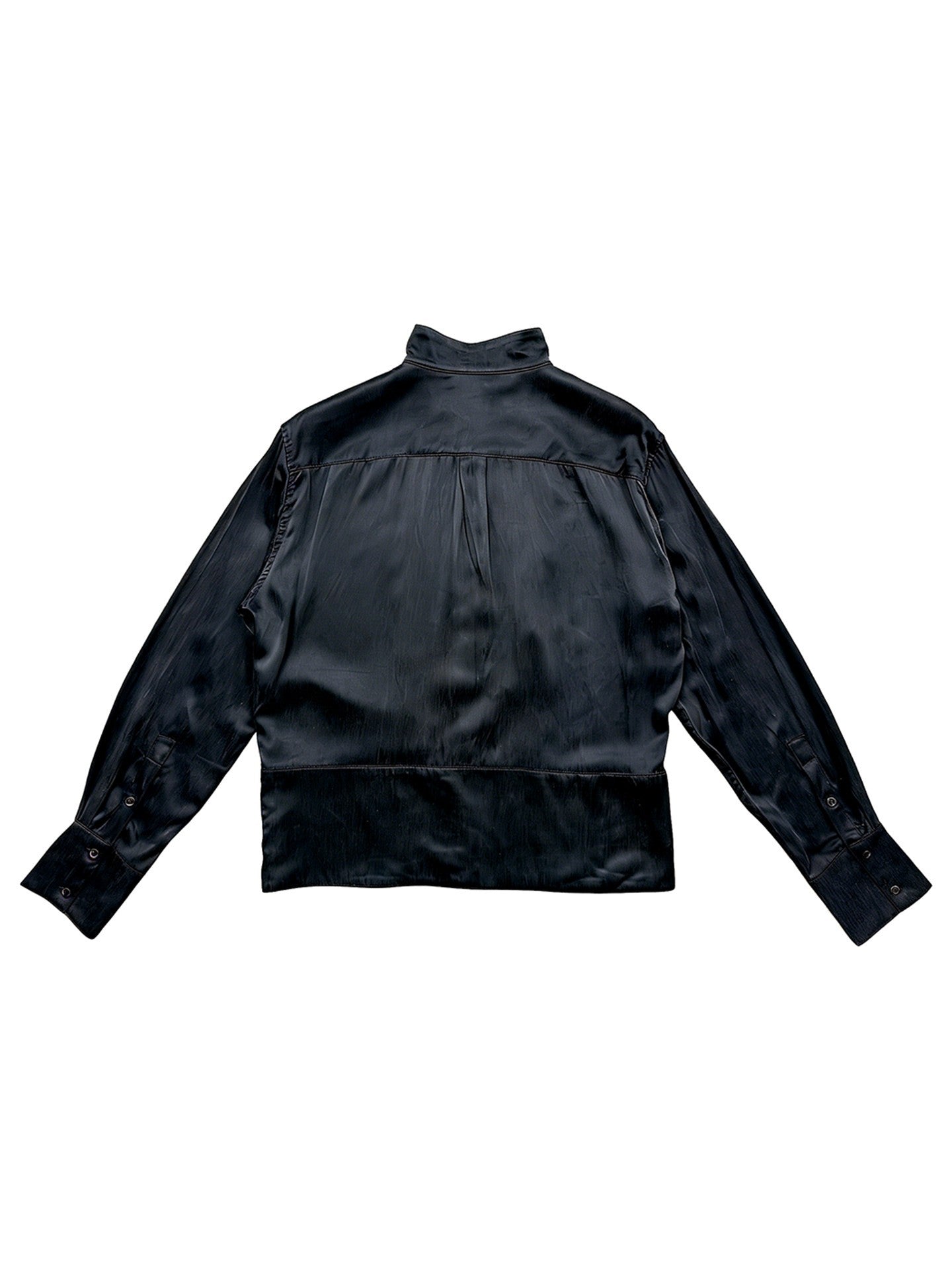 Stand-Collar Cupro Button-Down Shirt Secondary image