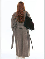 Premium Winter Stand-Collar Long Wool Coat