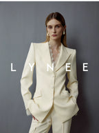 Acetate Lace Waist-Cinching Blazer