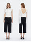 French Sheer Shawl Off-Shoulder Backless Top