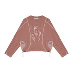Color Block Crew Neck T-Shirt – Light Sporty Embroidered Patchwork Tee