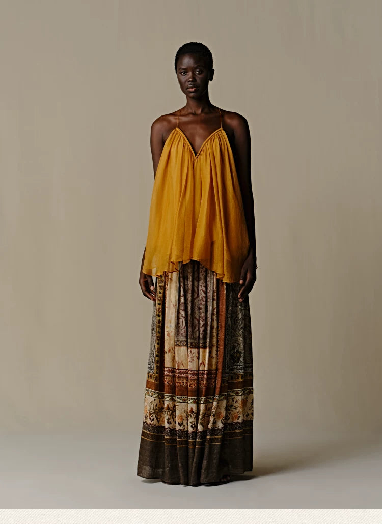 Mulberry Silk Deep V-Neck Camisole Top