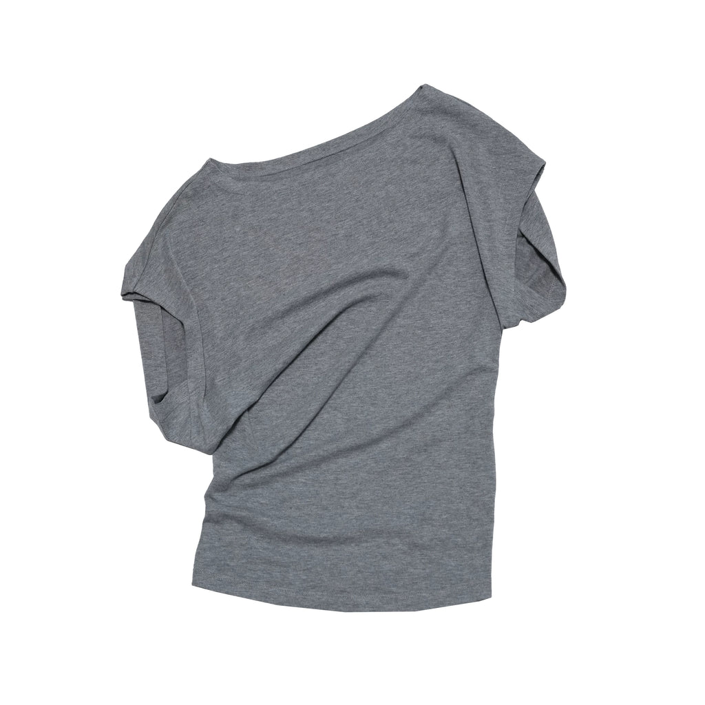 Classic Loose-Fit Asymmetric Shoulder Tee in Four Colors