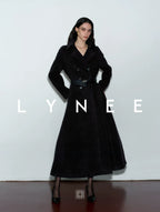 A-Line Hem Waist-Cinching Wool Trench Coat