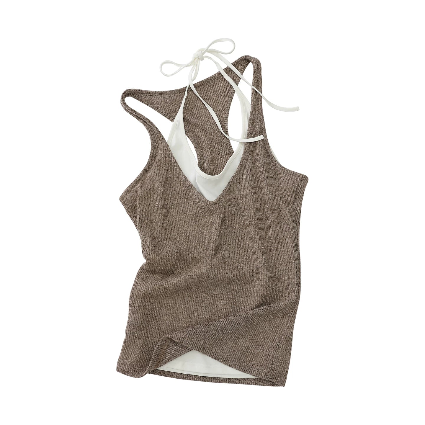 Casual Summer Loose-Fit Contrast Two-Piece Cami Tank Top Main image