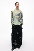 Sad Bunny Graphic Ribbed Long Sleeve T-Shirt – Dreamcore Style
