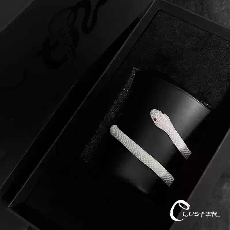 Coiled White Serpent Goblet