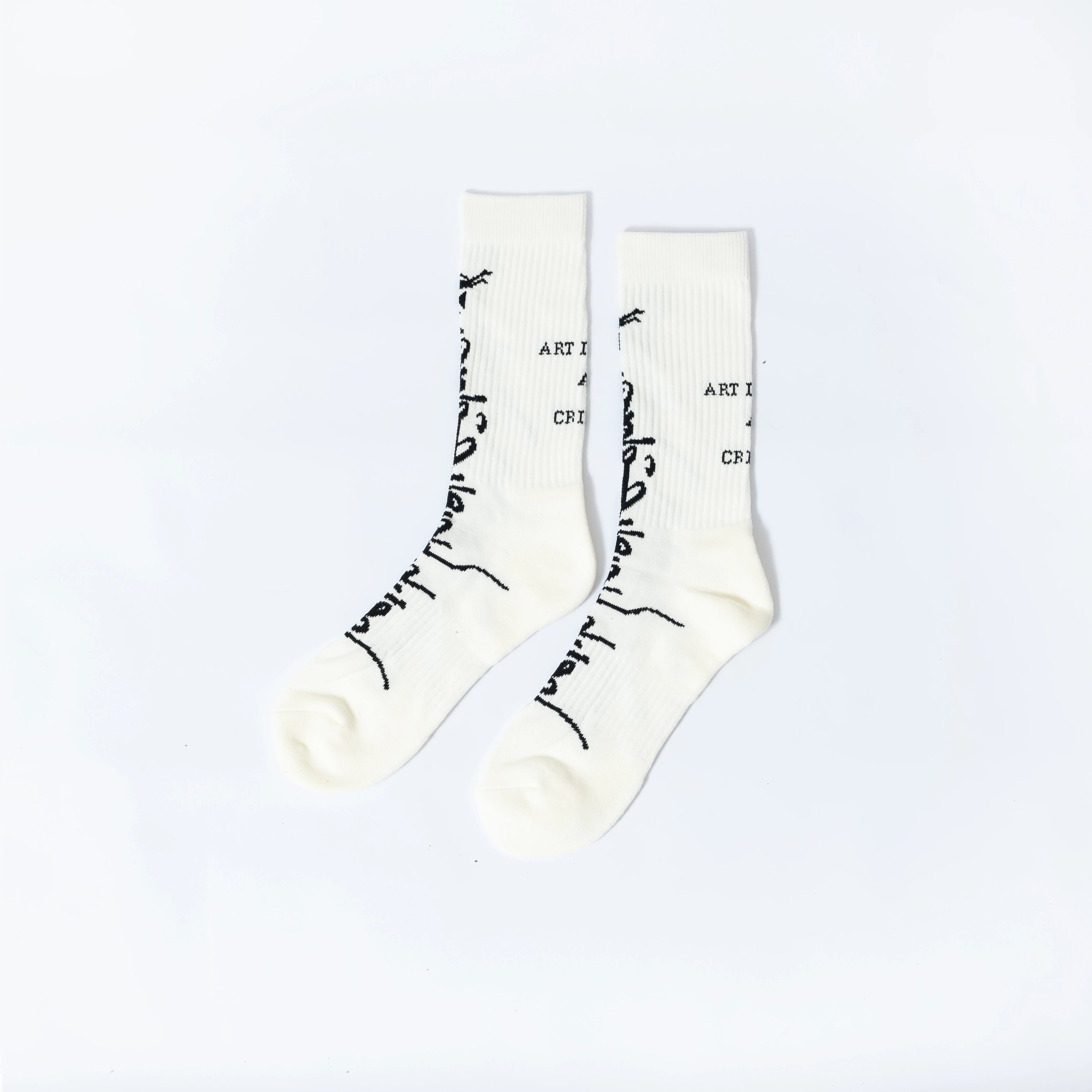 FVVO “ART IS NOT A CRIME” Jacquard Knee-High Socks