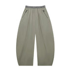 Loose Sun-Protective Cool Pants with Elastic Waist – Curved Casual Trousers