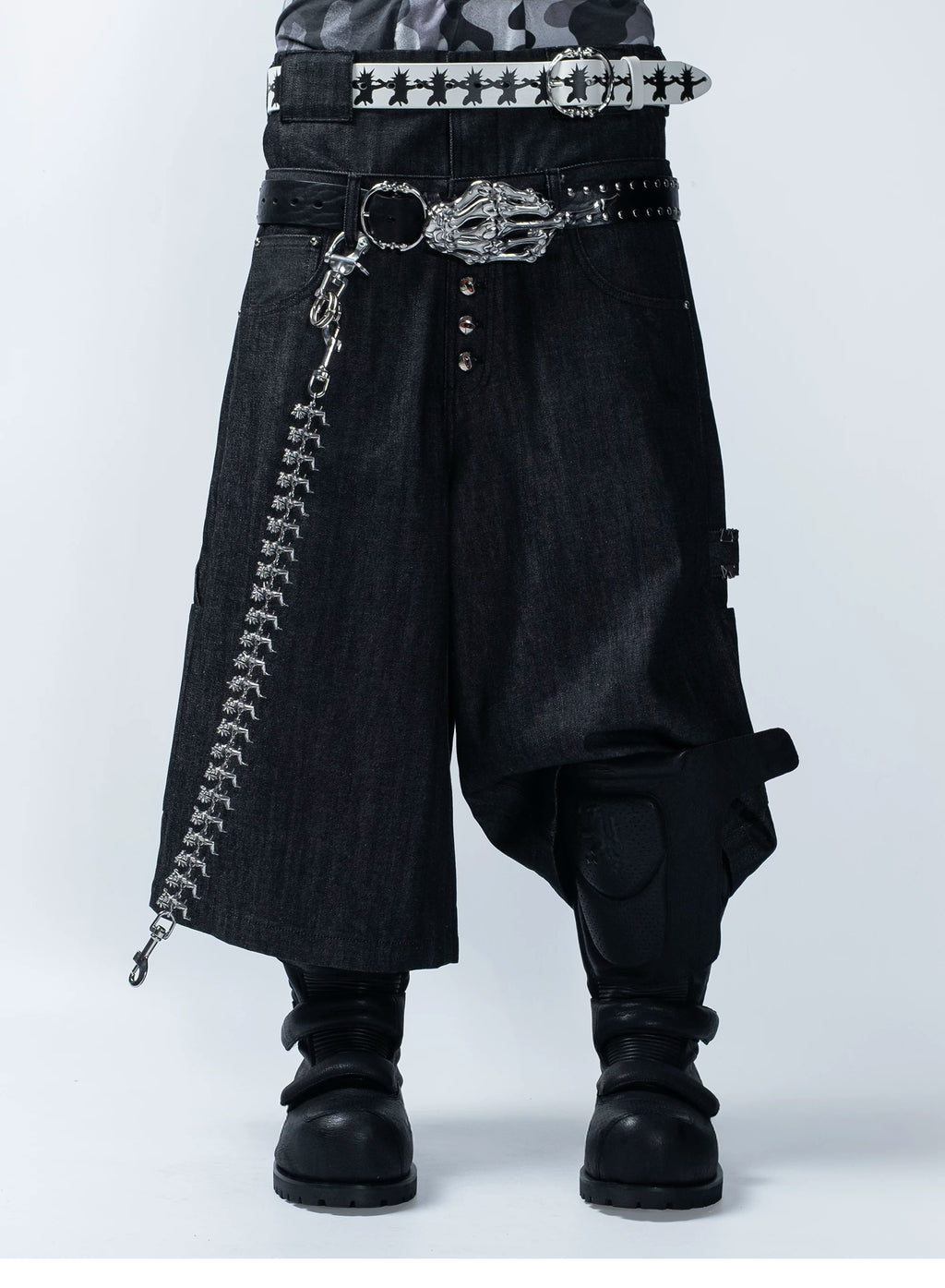 FVVO Skull Ring Punk Leather Belt