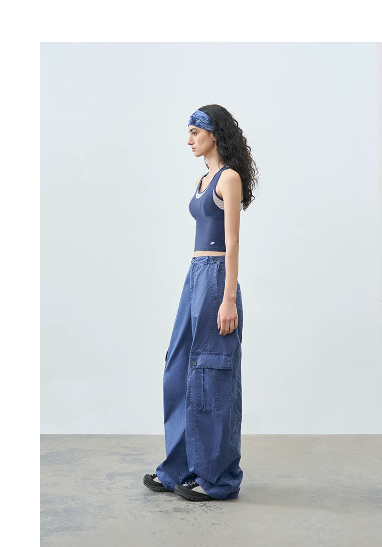 Summer Slim-Fit Two-in-One Color-Block Round Neck Tank Top