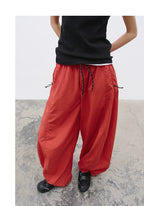 Loose Structured Panel Balloon Casual Pants