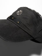 Coin-Emblem Distressed Military Cap