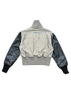 Leather-Sleeve Utility Jacket