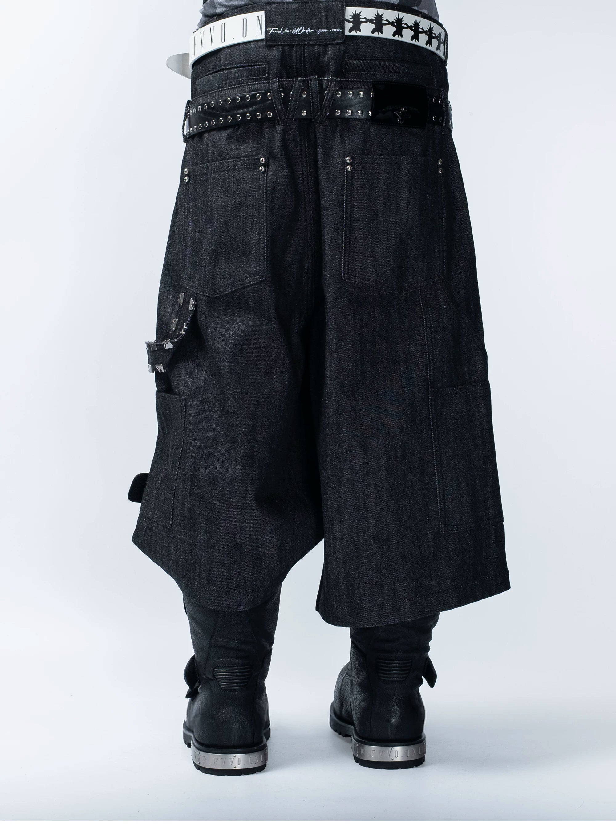 FVVO Skull Ring Punk Leather Belt