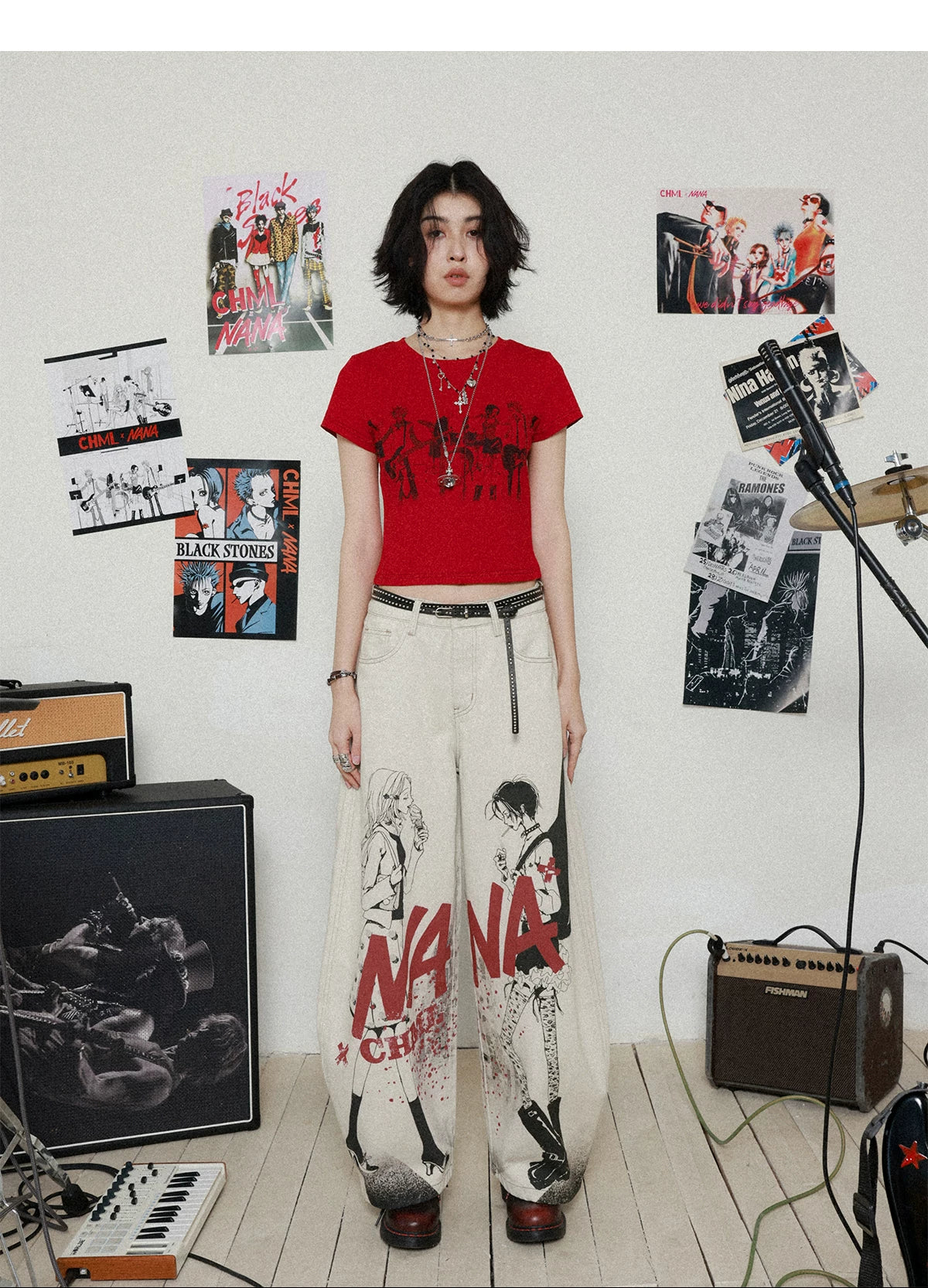 NANA Collaboration Scimitar Cut Denim Pants