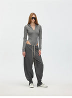 Relaxed Drawstring Jogger Sweatpants