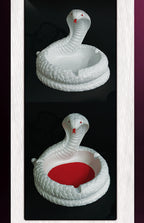 Dark Gothic Black & Red Serpent King Ashtray