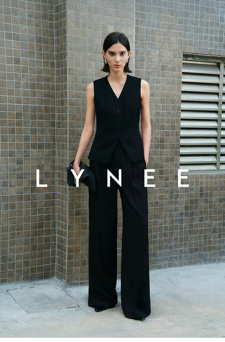 V-Neck Slim Fit Acetate Vest