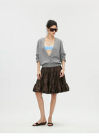 Deep V-Neck 100% Merino Wool Lightweight Cardigan