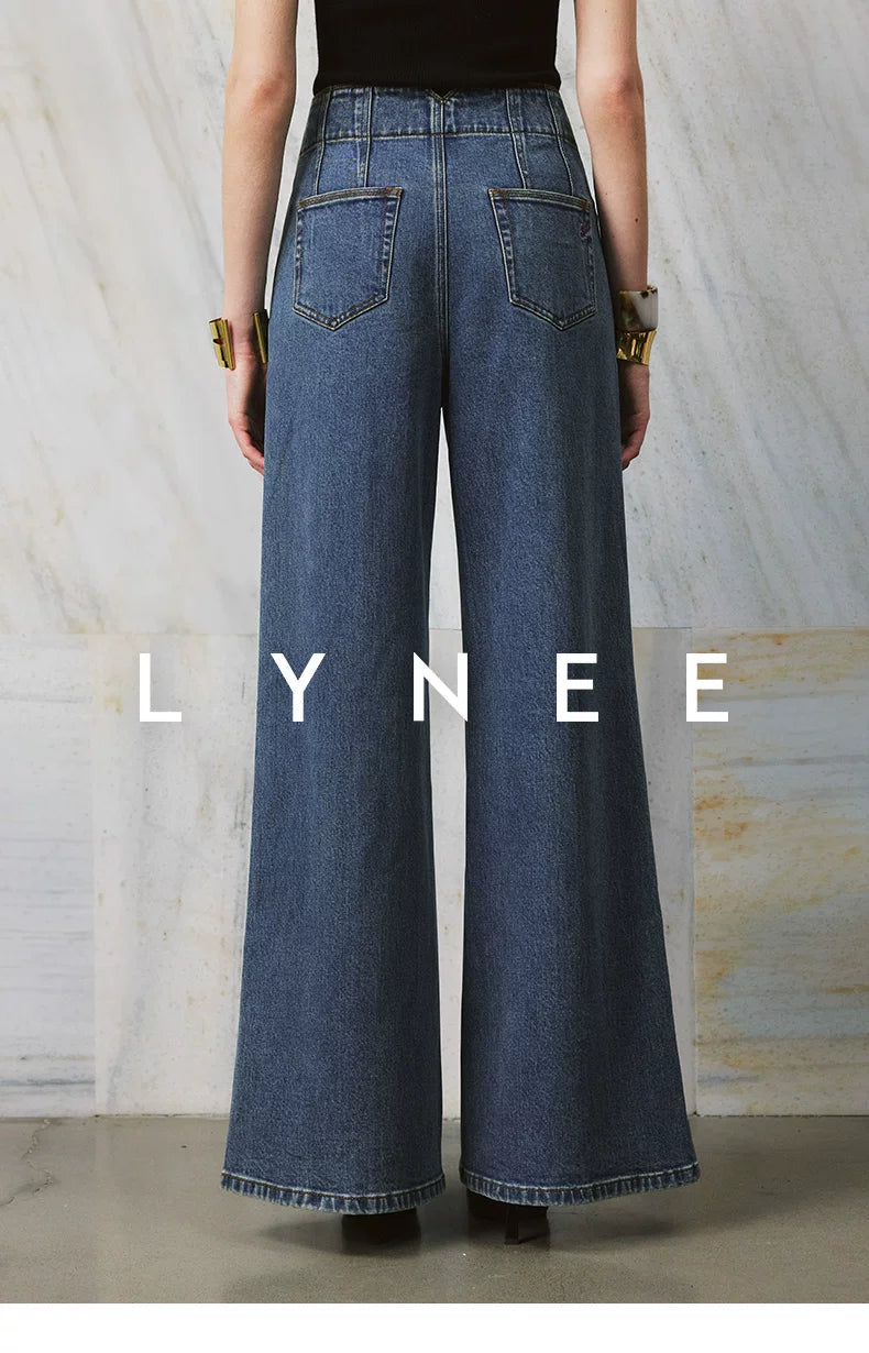 High-Waisted Wide-Leg Jeans