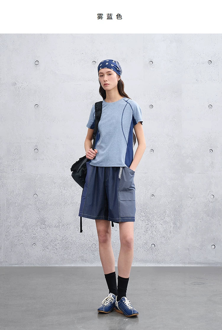 Slim Fit Casual T-Shirt with Panel Detailing
