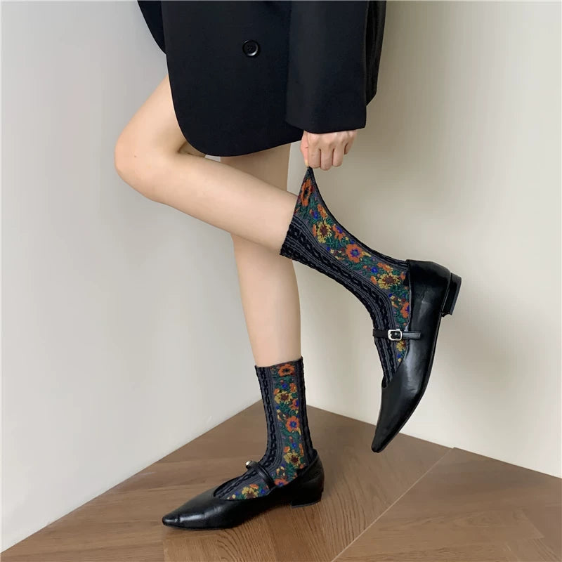 Vintage Bohemian Crew Socks