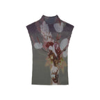 Floral Fitted Cropped Tank Top